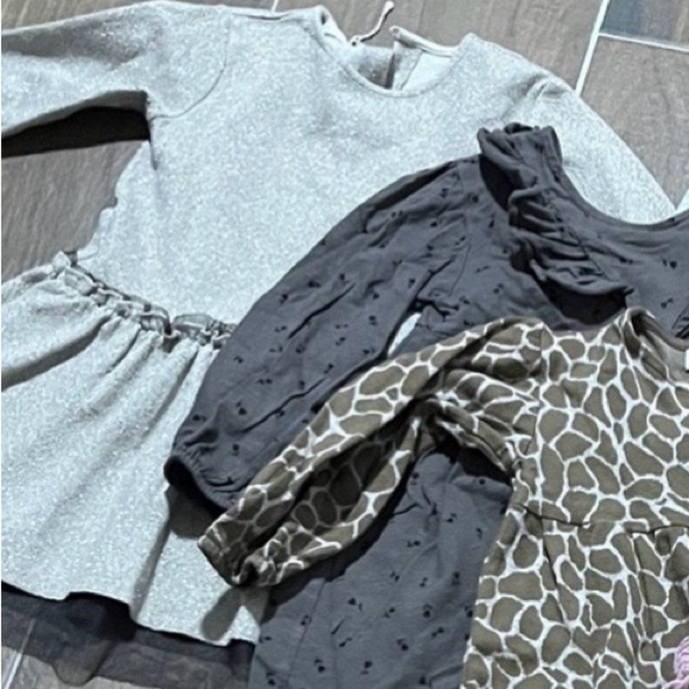 Zara Kids Dress Collection - Cream, Gray, Brown, Pink